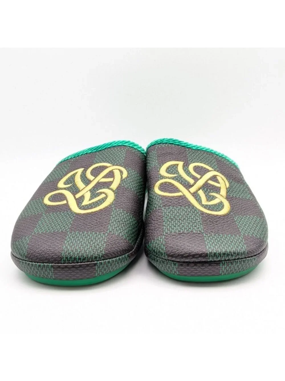Louis Vuitton Palace Line Damier Green Brown Sandals Slippers